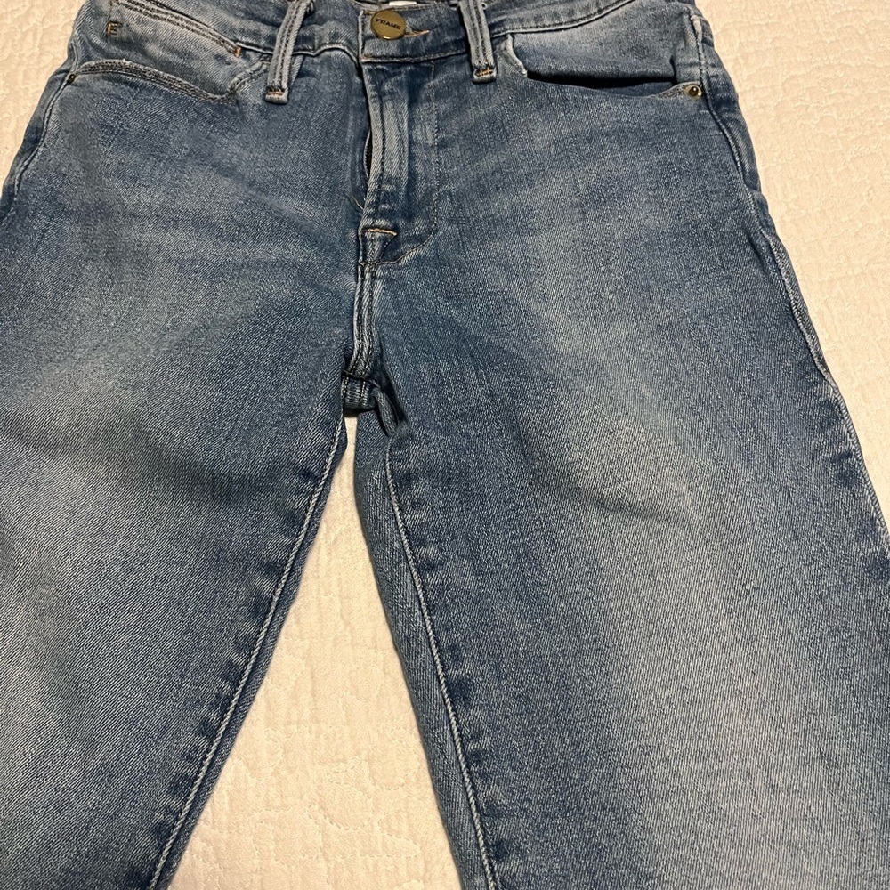 Frame Denim Blue Straight Jeans Vintage-Inspired